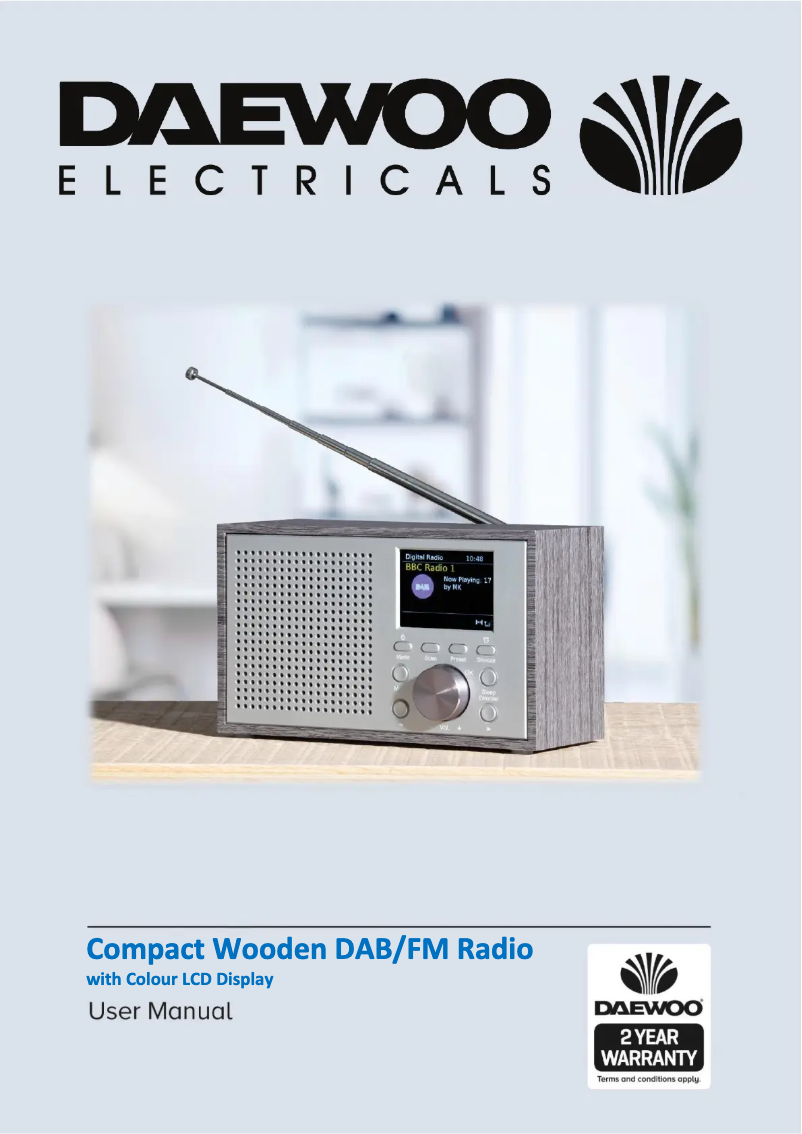 Page 1 de la notice Manuel utilisateur Daewoo AVS1323