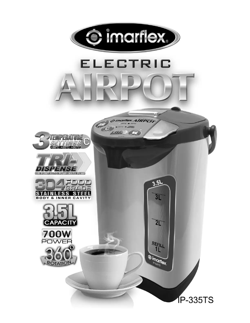 Page 1 de la notice Manuel utilisateur Imarflex IP-335TS