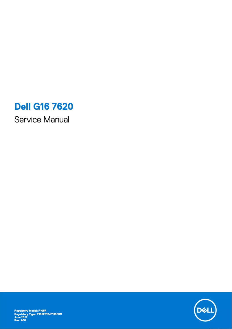 Página 1 del manual Manual de usuario Dell G16 7620