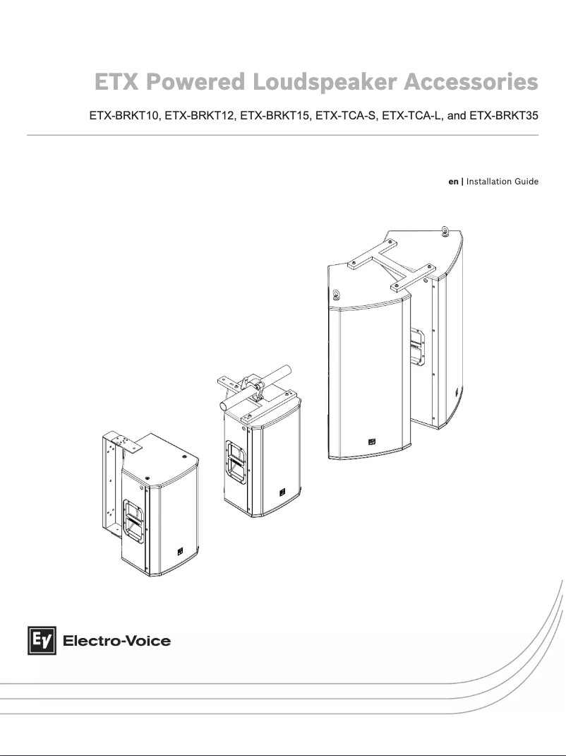 Page 1 de la notice Manuel utilisateur Electro-Voice ETX-BRKT15