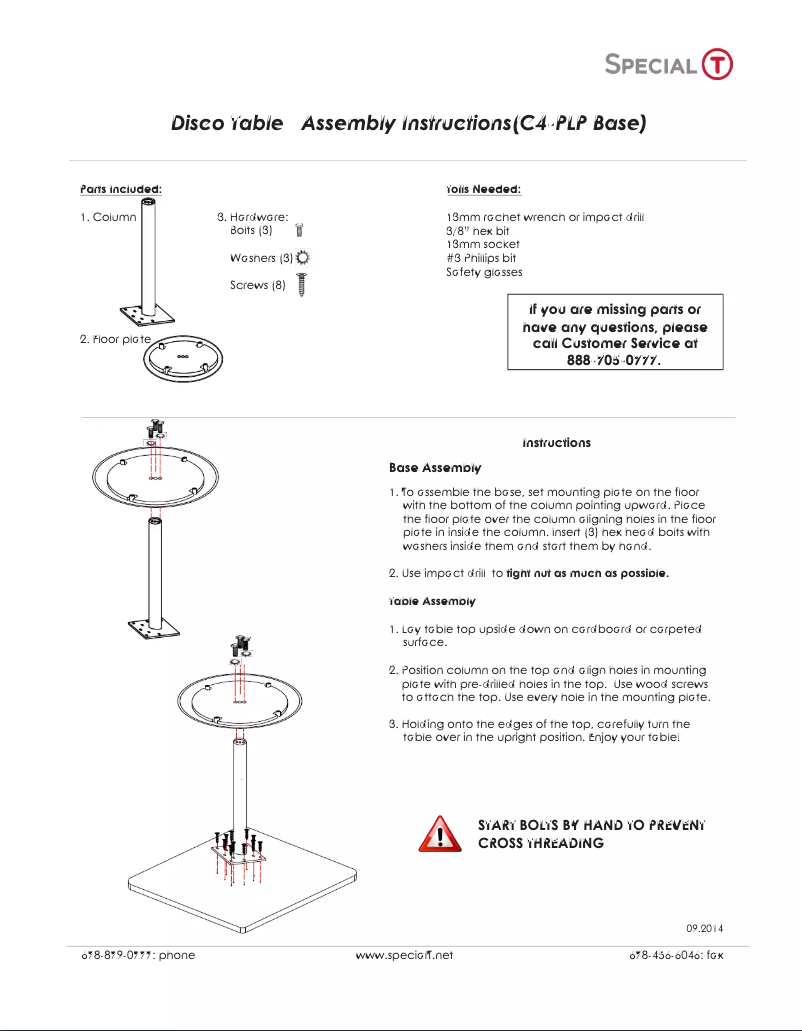 Página 1 del manual Manual de usuario Special-T Disco DISC-30