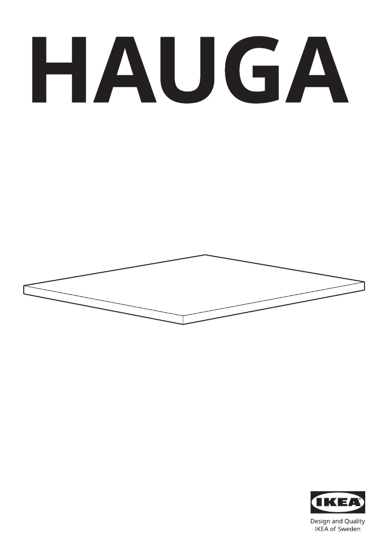 Page 1 de la notice Manuel utilisateur Ikea HAUGA 905.458.84