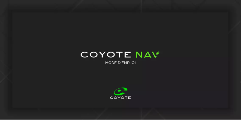 Page 1 de la notice Manuel utilisateur Coyote NAV+