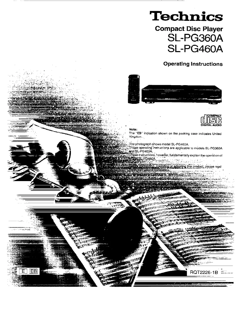 Page 1 de la notice Manuel utilisateur Technics SL-PG360A