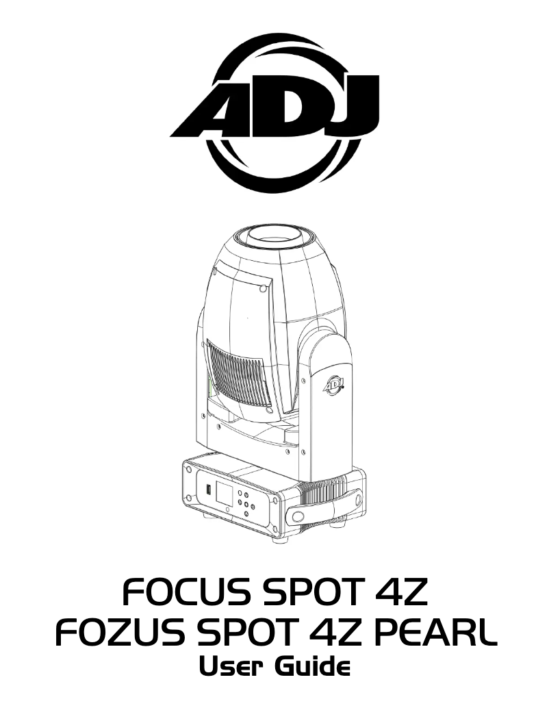 Page 1 de la notice Manuel utilisateur Adj Focus Spot 4Z Pearl