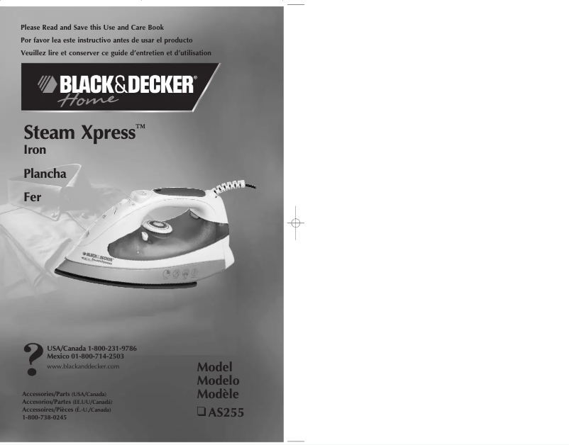 Page n°1 - Manuel utilisateur Black & Decker AS255