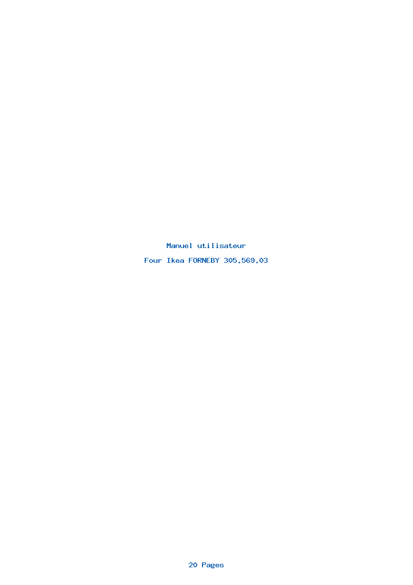 Page 1 de la notice Manuel utilisateur Ikea FORNEBY 305.569.03