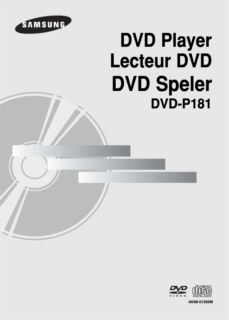 Page n°1 - Manuel utilisateur Samsung DVD-P181