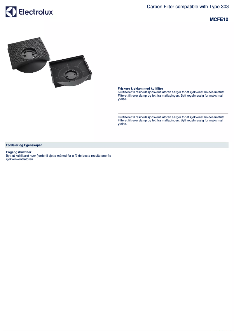 Página 1 del manual Folleto AEG MCFE10