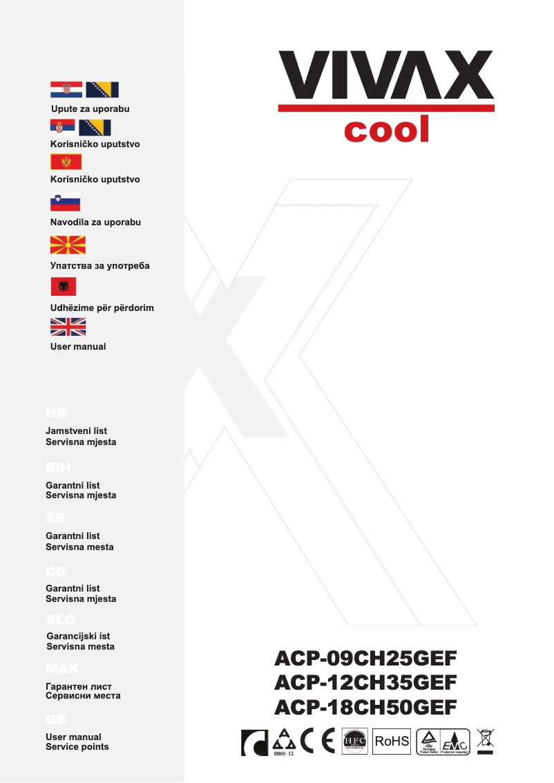 Página 1 del manual Manual de usuario Vivax ACP-09CH25GEF