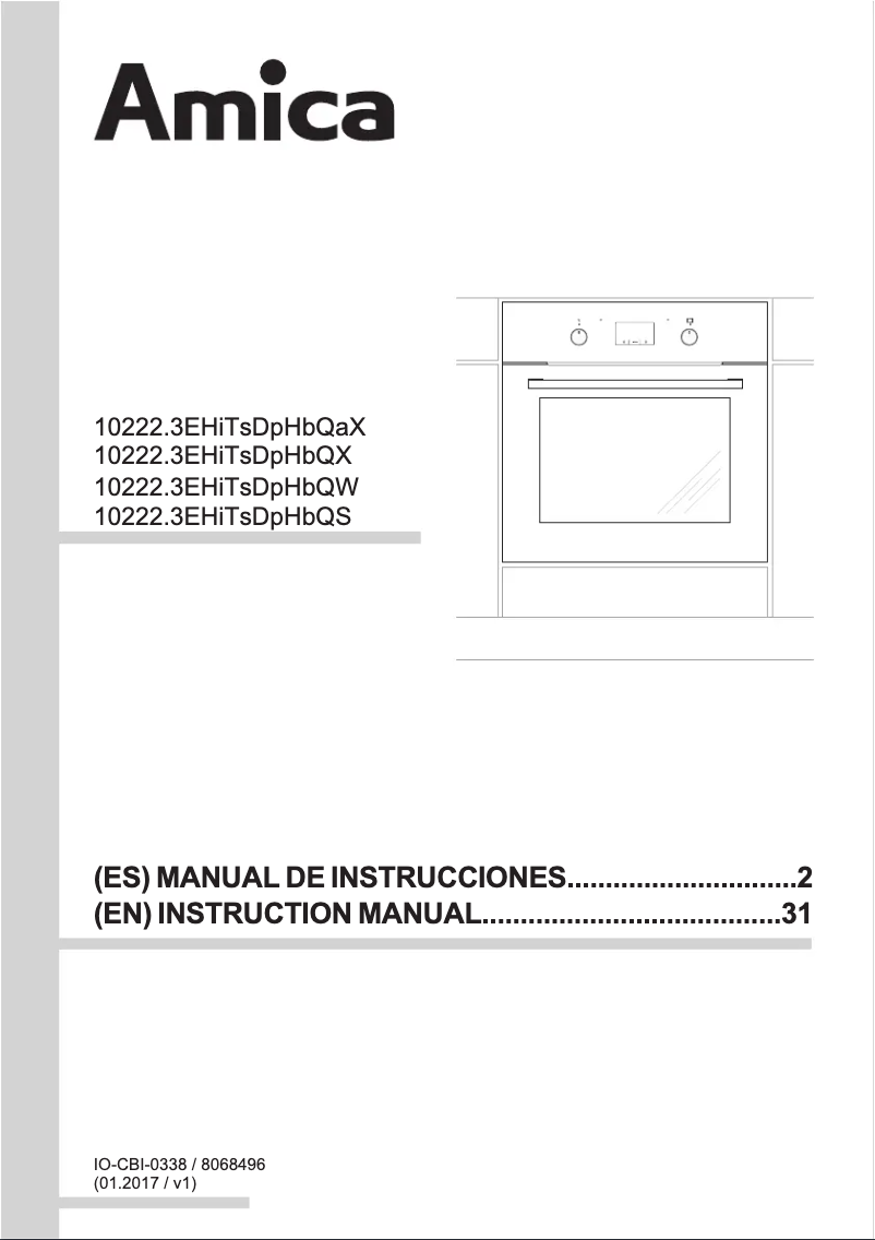 Page 1 de la notice Manuel utilisateur Amica EB 6562 AQUA