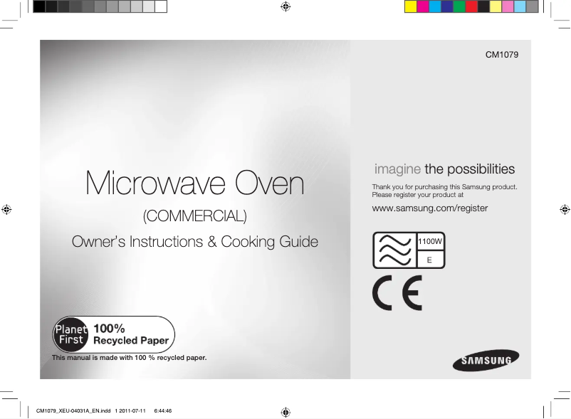 Página 1 del manual Manual de usuario Samsung CM1079A