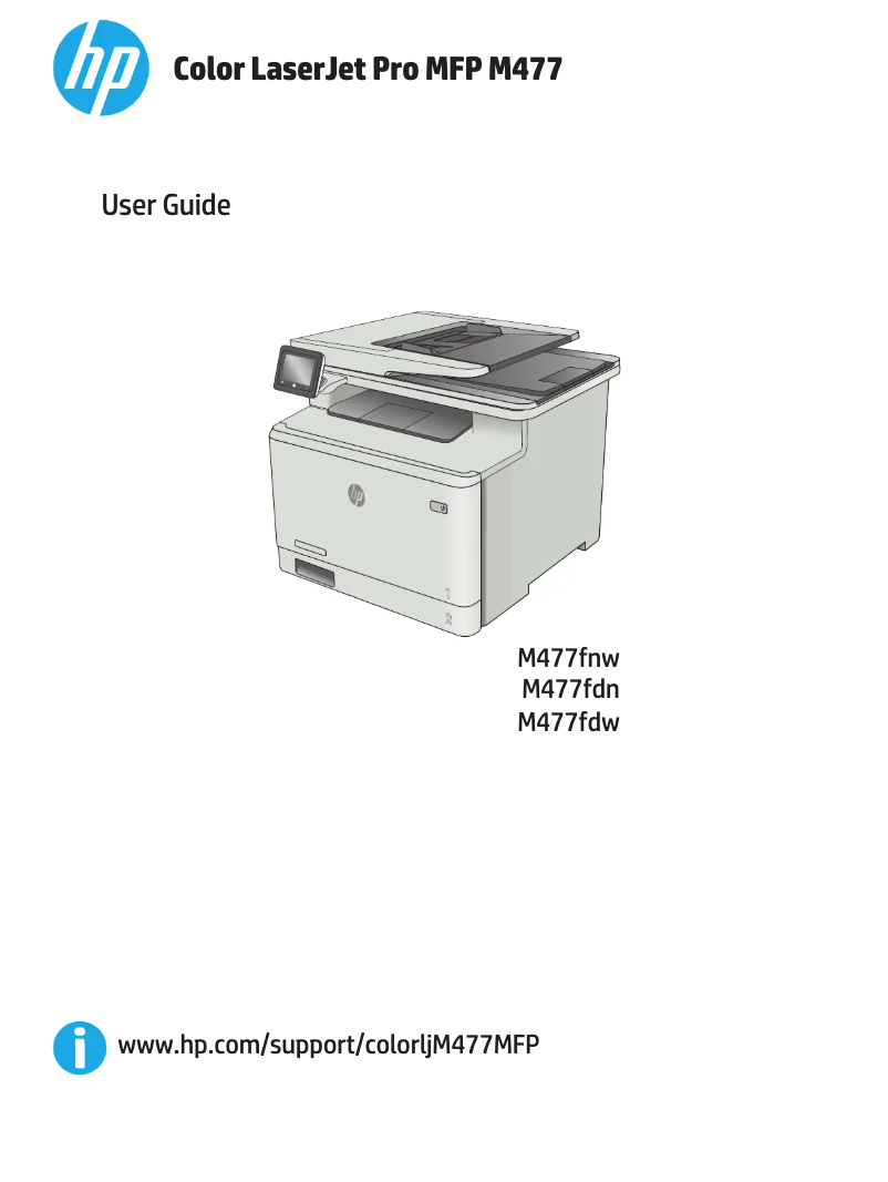 Página 1 del manual Manual de usuario HP LaserJet Pro M477fdn