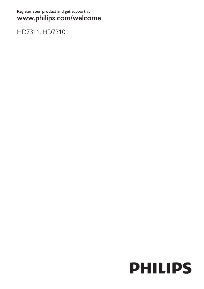 Page 1 of the manual User Manual Philips HD7310