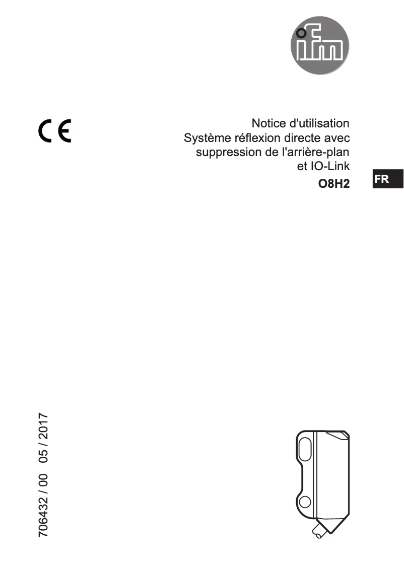 Page 1 de la notice Manuel utilisateur IFM O8H201