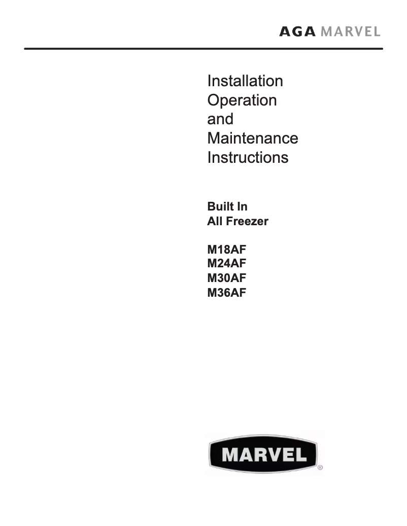 Page 1 de la notice Manuel utilisateur Marvel M18AF