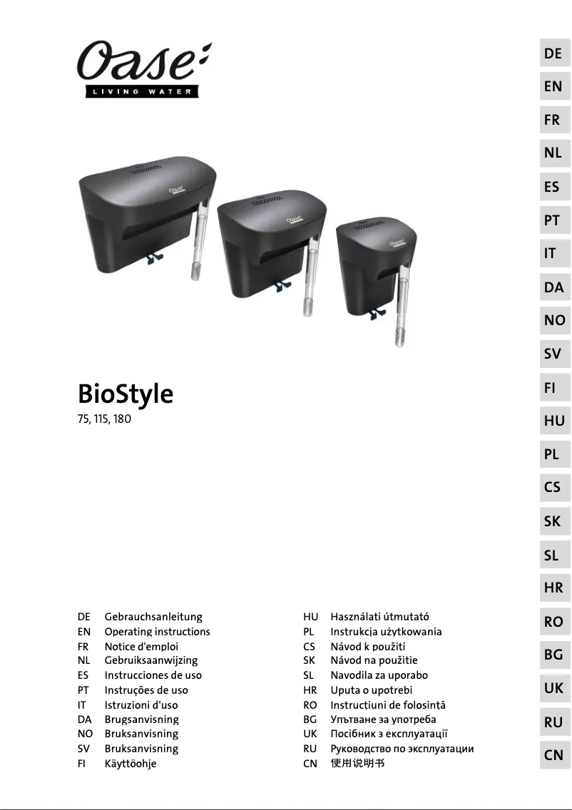 Page 1 of the manual User Manual Oase BioStyle 115