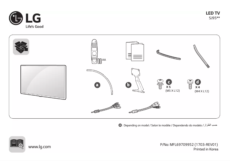 Page 1 de la notice Manuel utilisateur LG 55SJ950V