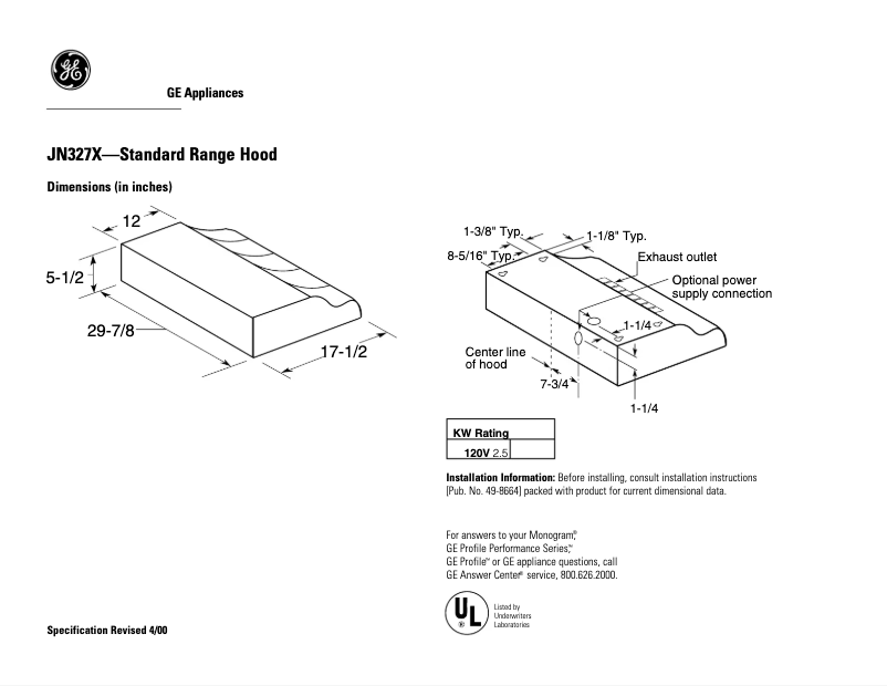 Image de la première page du manuel de l'appareil JN327XWH