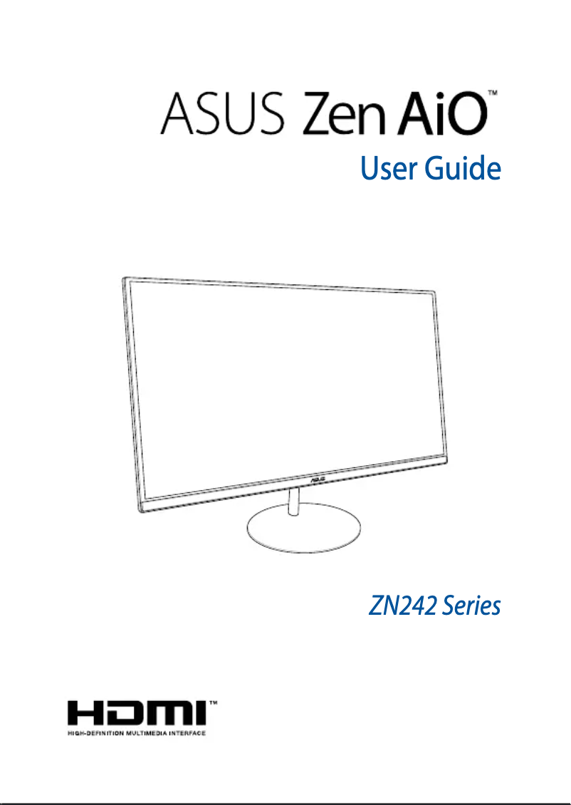 Page 1 de la notice Manuel utilisateur Asus Zen AiO ZN242