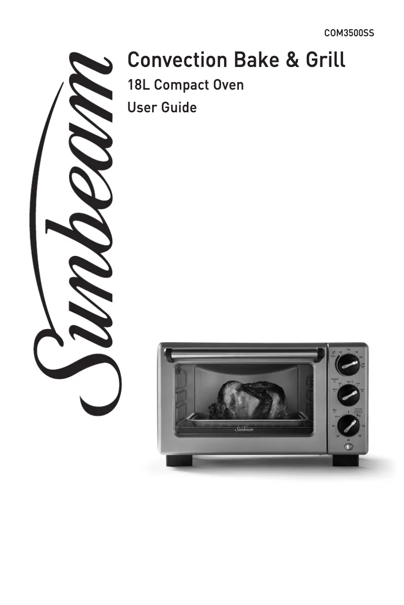 Page 1 de la notice Manuel utilisateur Sunbeam Convection Bake & Grill COM3500SS