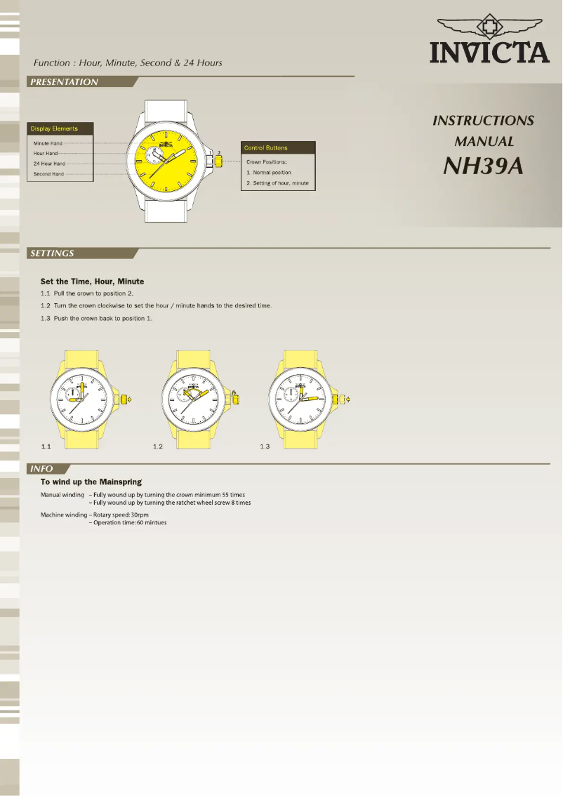 Página 1 del manual Manual de usuario Invicta Pro Diver 22078