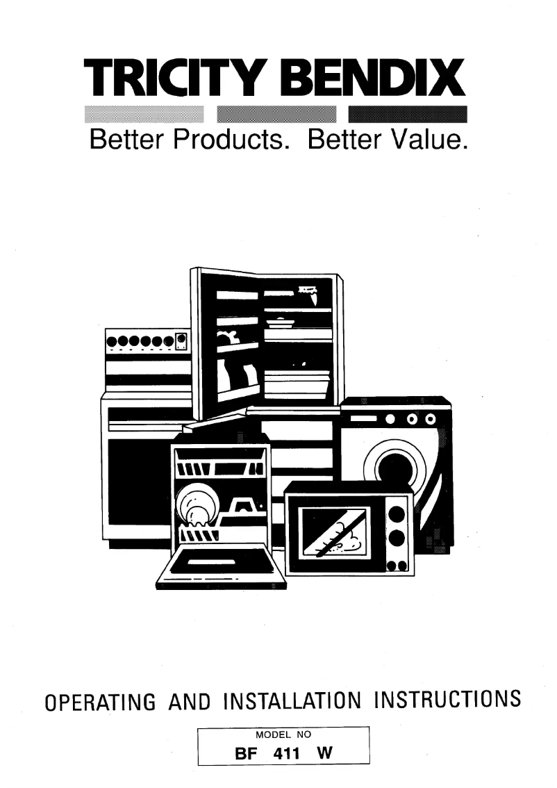 Página 1 del manual Manual de usuario Tricity Bendix BF411W
