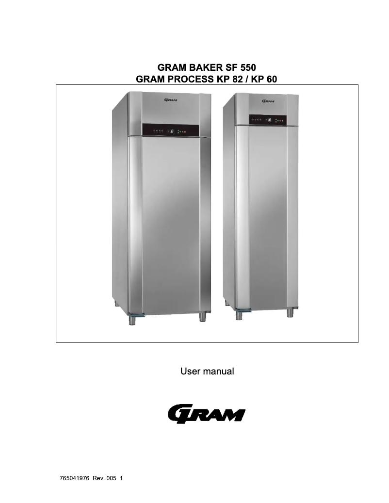 Page 1 de la notice Manuel utilisateur Gram KP 82 CCG L2 5S