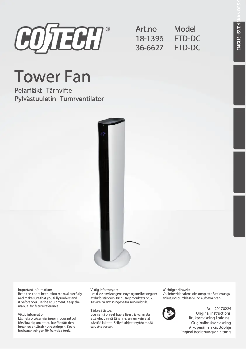 Page 1 de la notice Manuel utilisateur Cotech FTD-DC