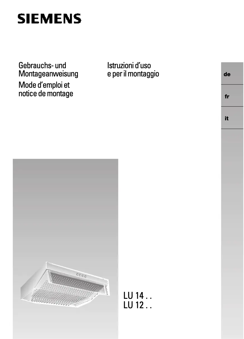 Page 1 de la notice Manuel utilisateur Siemens LU11142CH