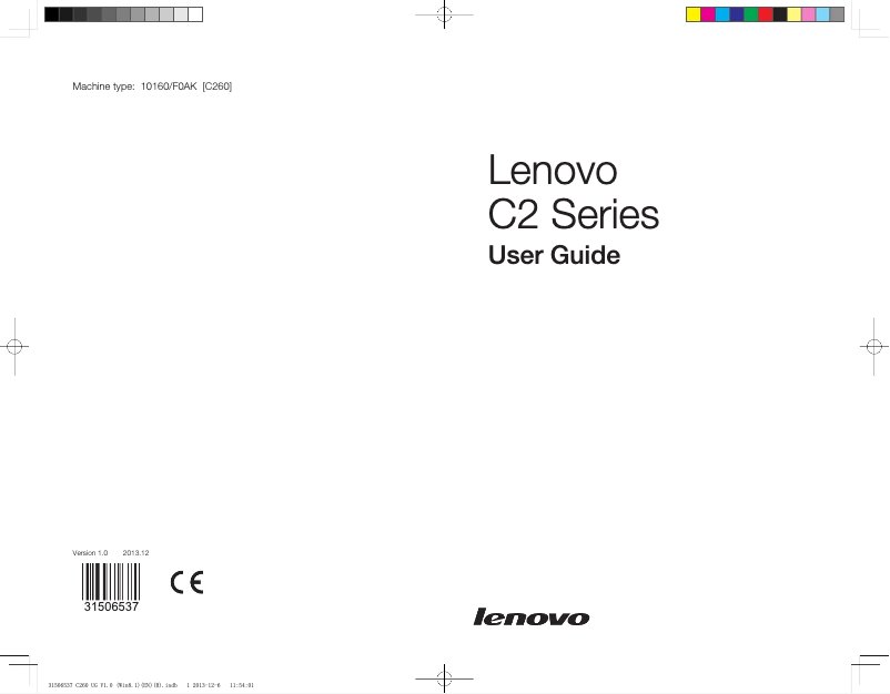 Página 1 del manual Manual de usuario Lenovo IdeaCentre C260