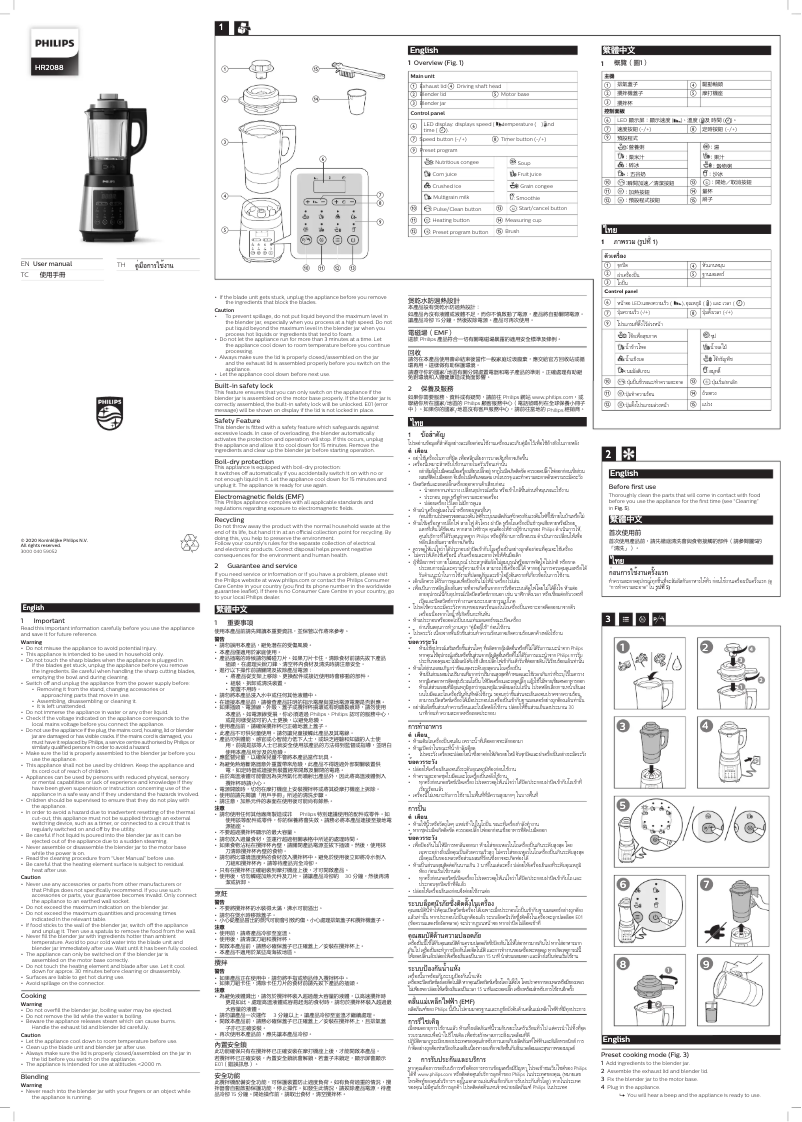 Página 1 del manual Manual de usuario Philips Viva Collection HR2088