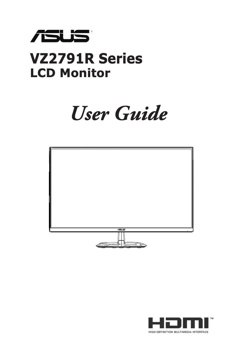 Page 1 de la notice Manuel utilisateur Asus VZ279QG1R