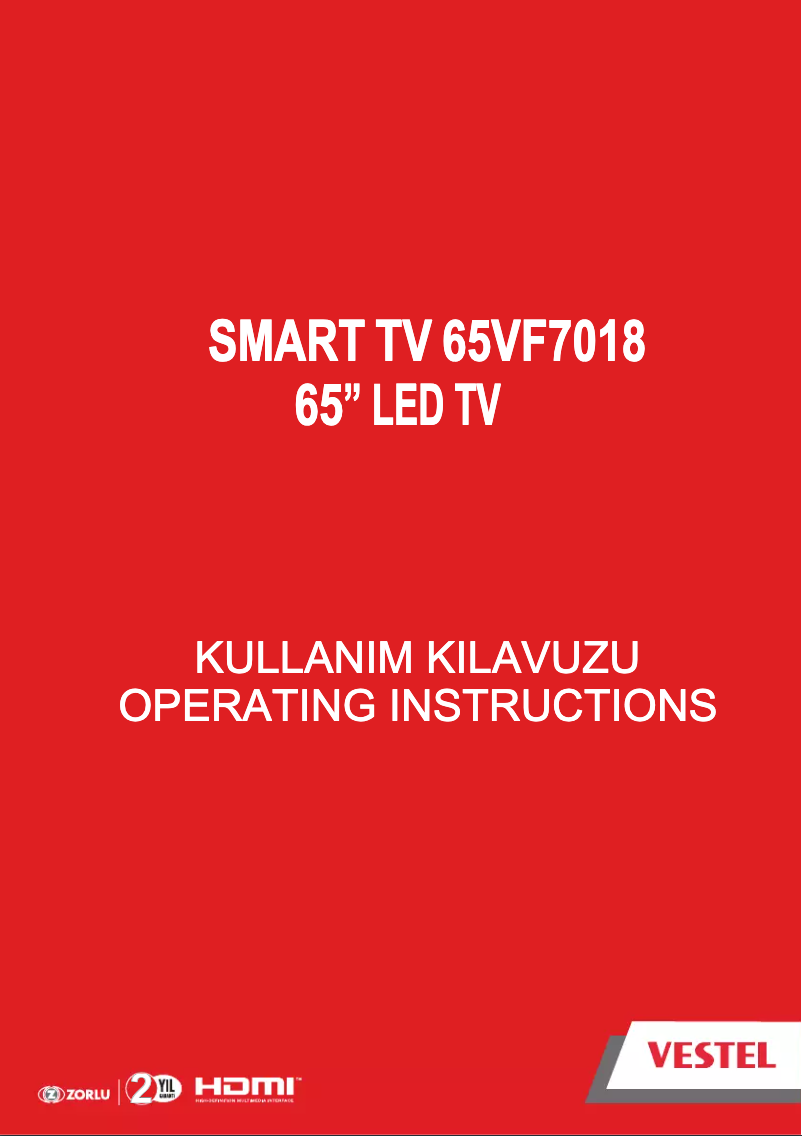 Page 1 de la notice Manuel utilisateur Vestel 65VF7018