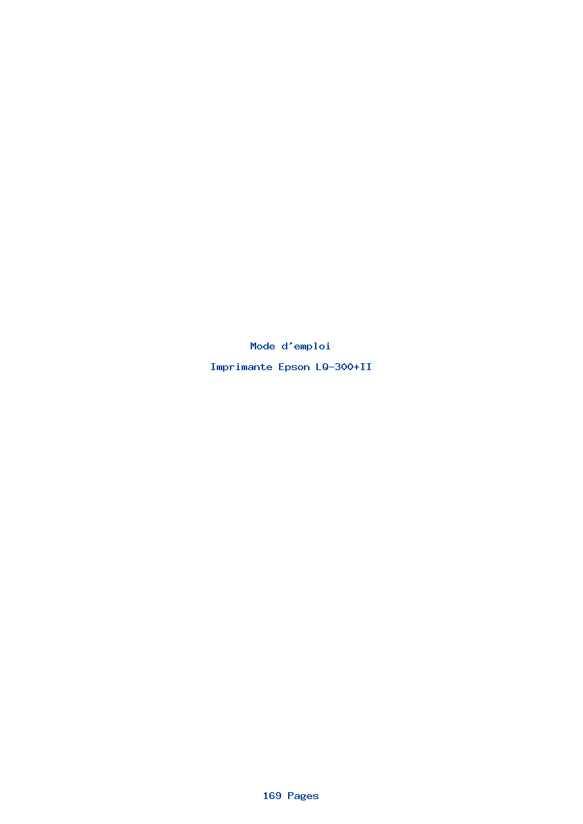 Image de la première page du manuel de l'appareil LQ-300+II
