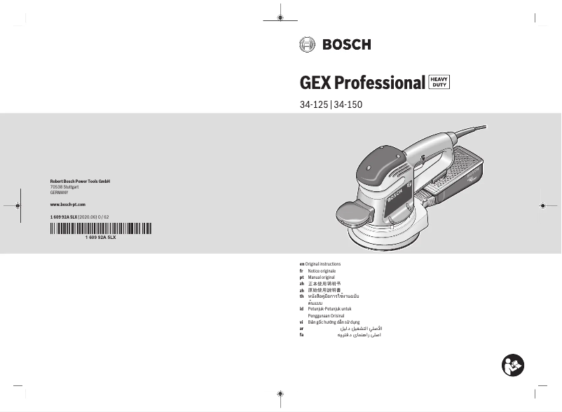 Page 1 de la notice Manuel utilisateur Bosch GEX 34-125 Professional