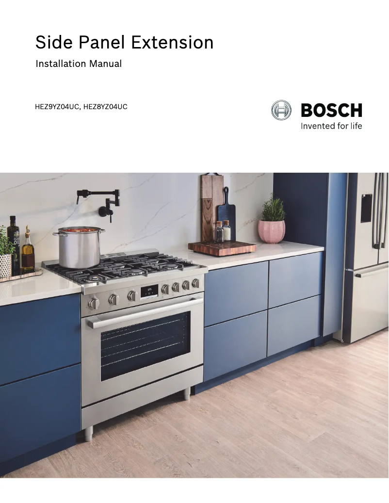 Page 1 of the manual User Manual Bosch HEZ8YZ04UC