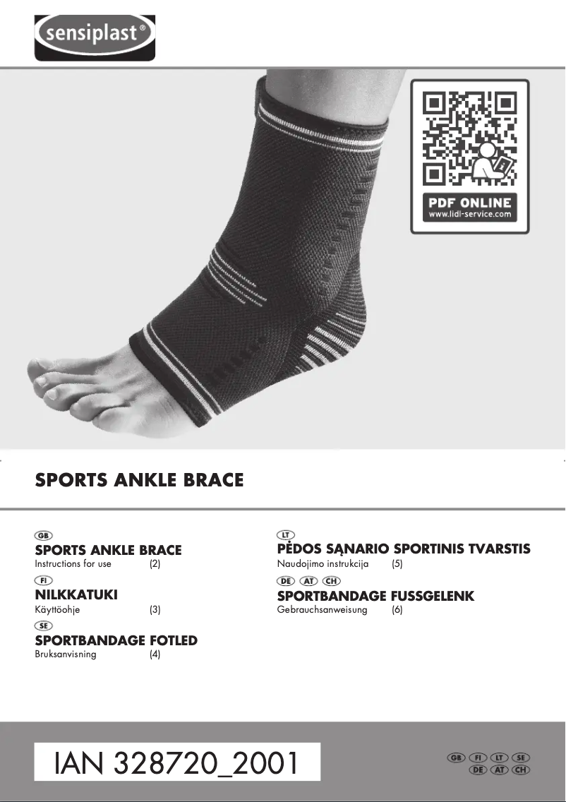 Page 1 de la notice Manuel utilisateur Sensiplast IAN 328720