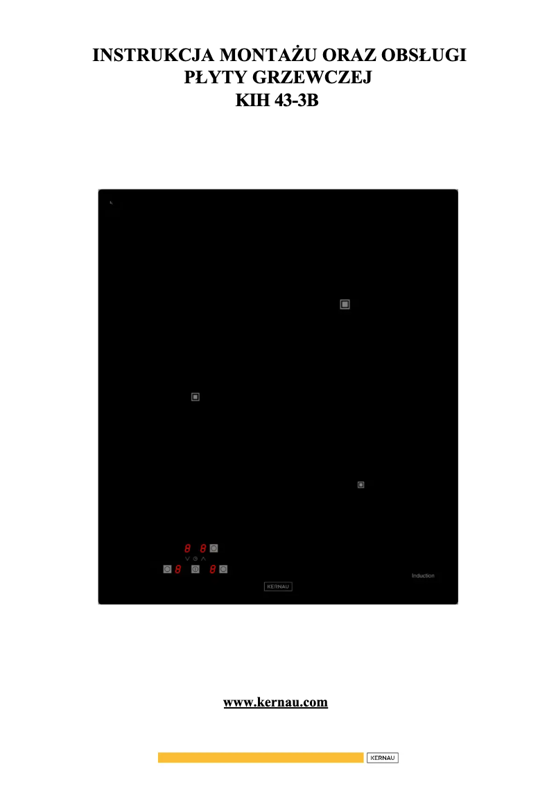 Página 1 del manual Manual de usuario Kernau KIH 43-3B