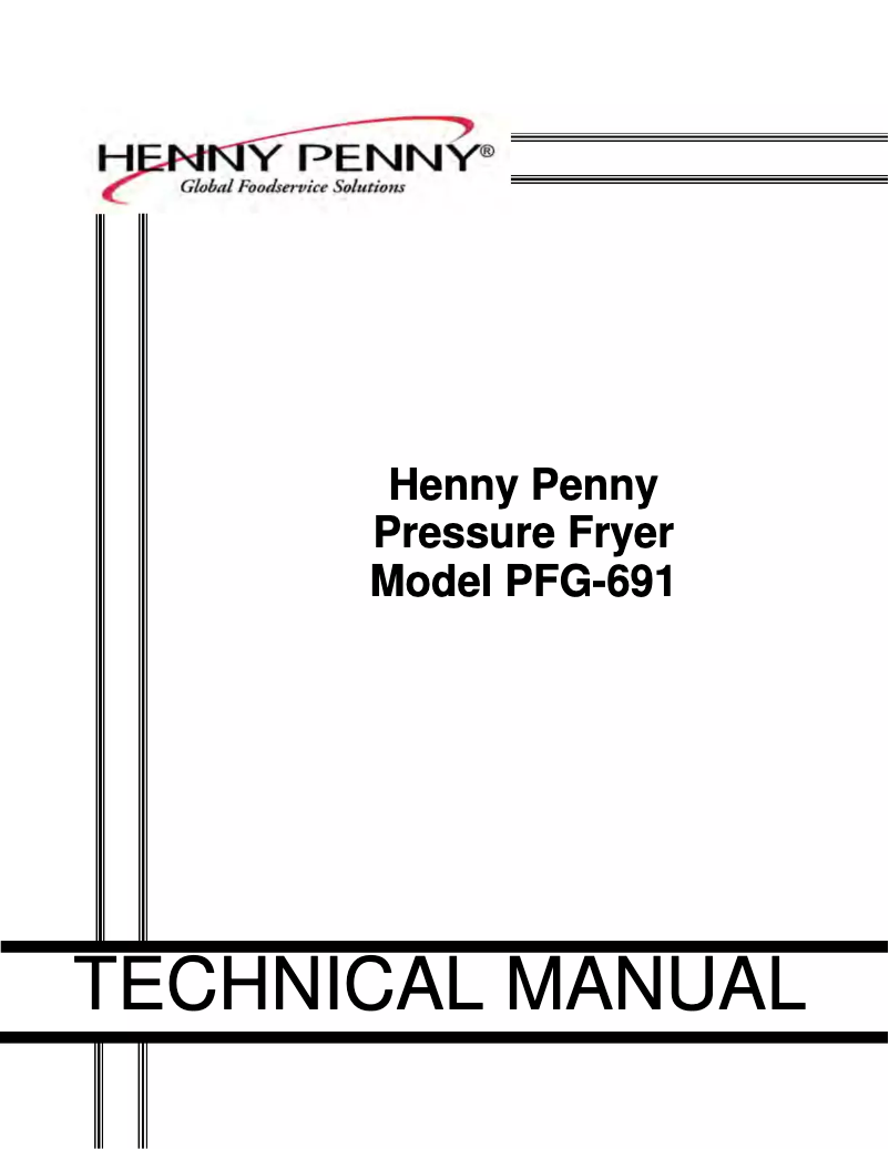 Page 1 de la notice Manuel utilisateur Henny Penny Computron PFG-691