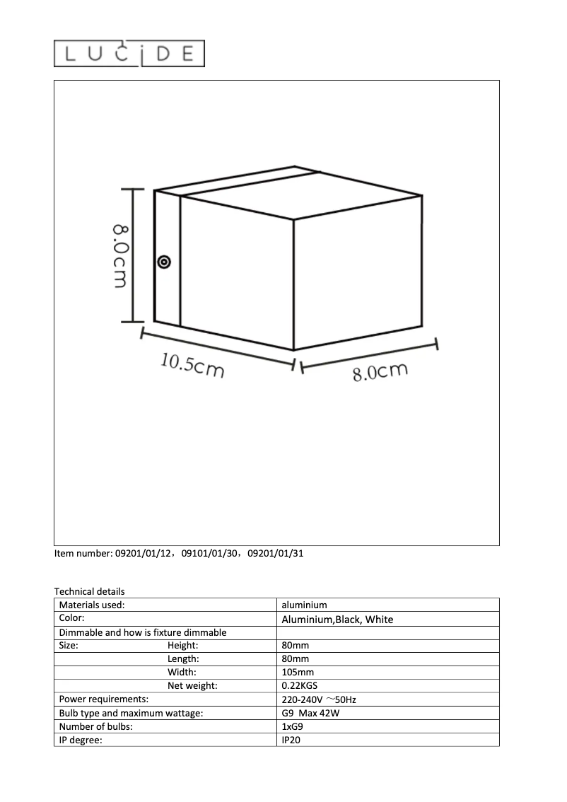 Página 1 del manual Manual de usuario Lucide Devi