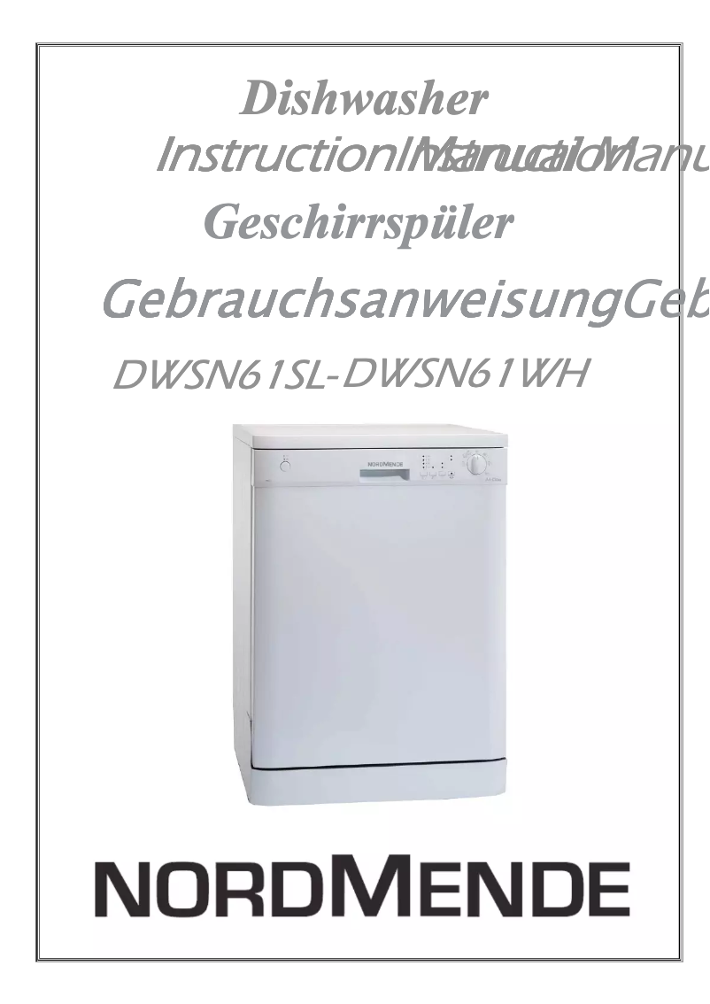 Page 1 de la notice Manuel utilisateur Nordmende DWSN61SL