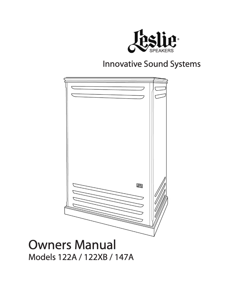 Página 1 del manual Manual de usuario Hammond Leslie 147A