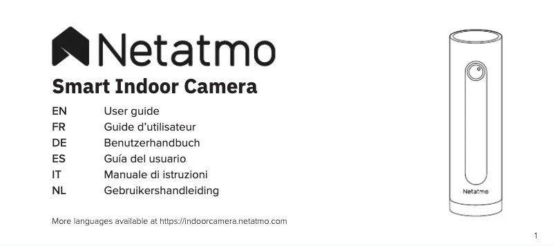 Page 1 of the manual User Manual Netatmo Welcome