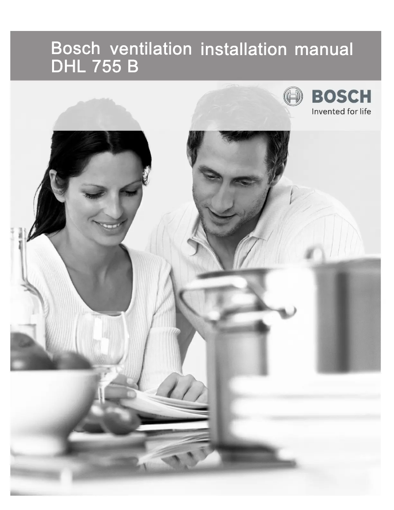 Page 1 de la notice Guide d'installation Bosch DHL755BUC