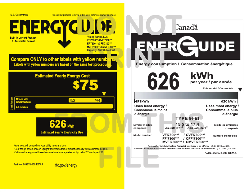 Page 1 de la notice Mode d'emploi Viking VFI7300WLSB