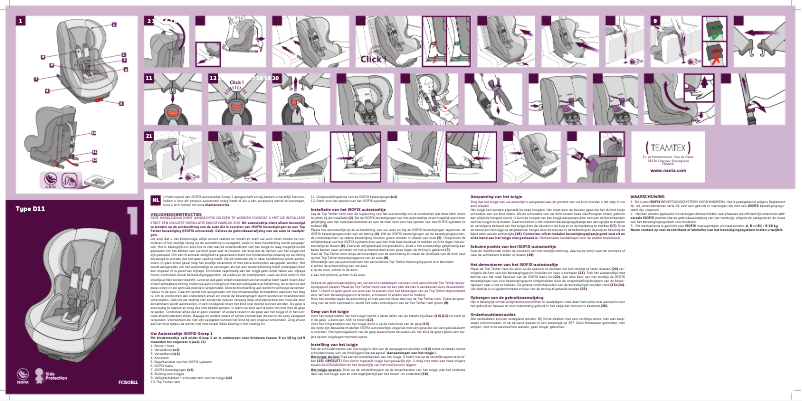 Page 1 de la notice Manuel utilisateur Nania Premium Cosmo SP Isofix