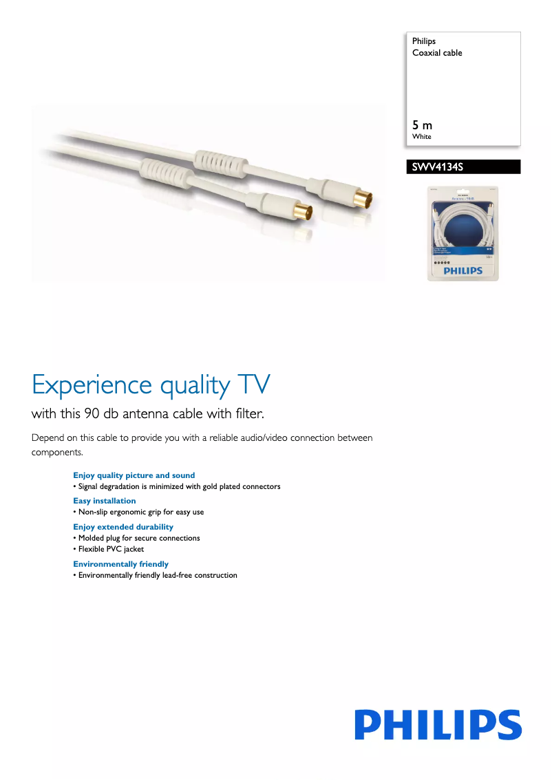 Page 1 of the manual Brochure Philips SWV4134S