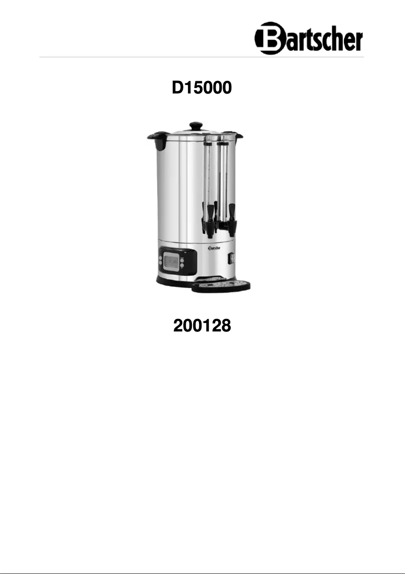 Página 1 del manual Manual de usuario Bartscher D15000