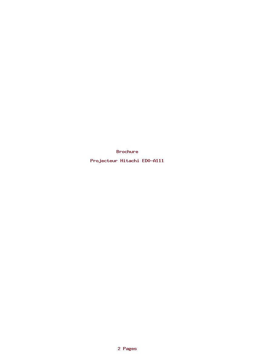 Image de la première page du manuel de l'appareil ED0-A111